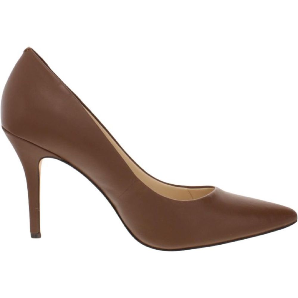 Nine West Womens Flax Brown Leather Pumps Evening Dress Heels Shoes NWT - Picture 2 of 3